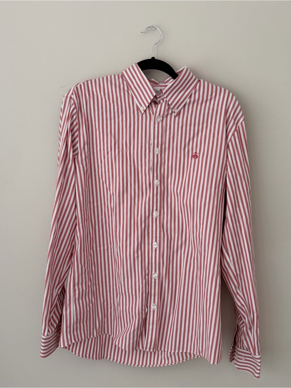 Brooks Brothers Red and White Striped Button-Down Shirt